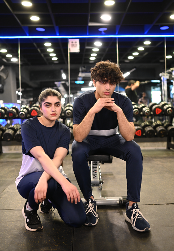 UA Navy-White Dri-Fit Tracksuit-F