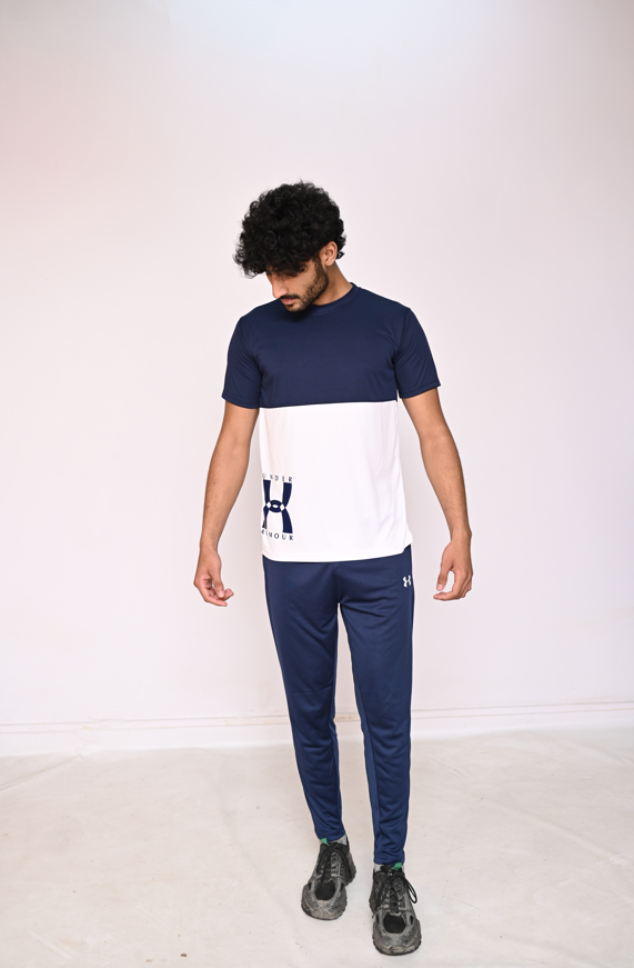 UA Navy-White Dri-Fit Tracksuit