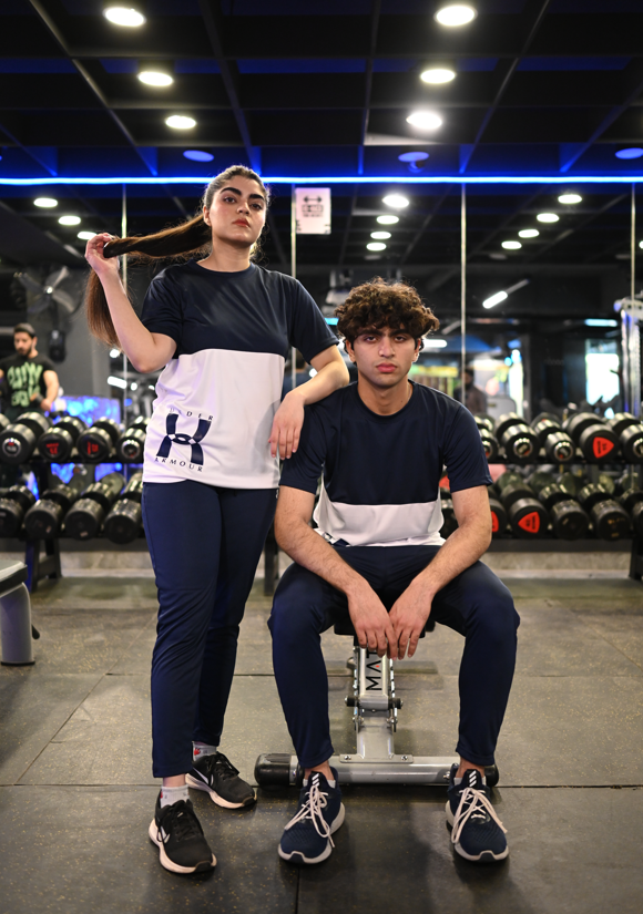 UA Navy-White Dri-Fit Tracksuit